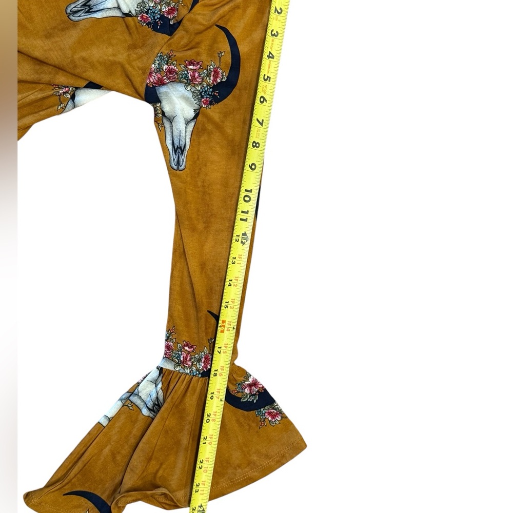 Moa Moa Women’s Lightweight Long Western Mustard Duster-with Bull Heads S - Picture 9 of 12